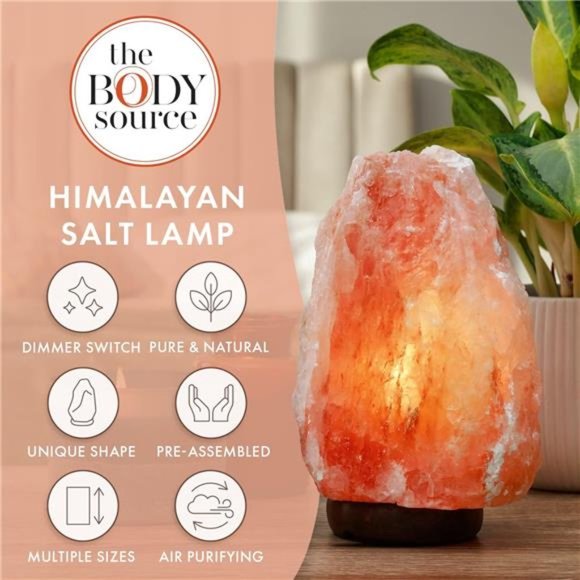 Himalayan Salt Lamp 10-12inches (11-15Ib),Includes Dimmer Switch and Night Light - Picture 3 of 4